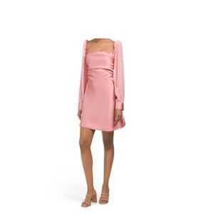 We Wore What Cowl Neck Puff Sleeve Dress